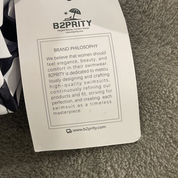 NWT B2Prity Womens Black & White Cutout Ruffle One-Piece Swimsuit Size Medium - Picture 6 of 15